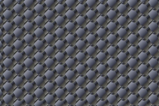 Extruded hexagons, 3D rendering, Abstract monochrome background. Copy space, empty, blank space. 3d vector background.