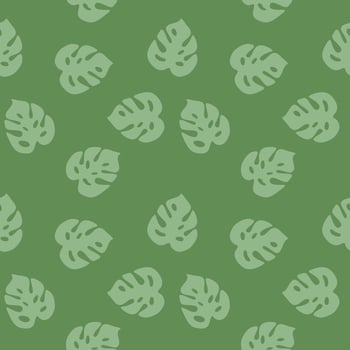 green monstera leaf seamless background vector