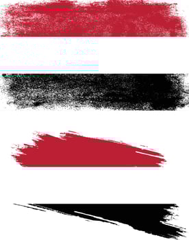 Yemen flag in grunge style vector
