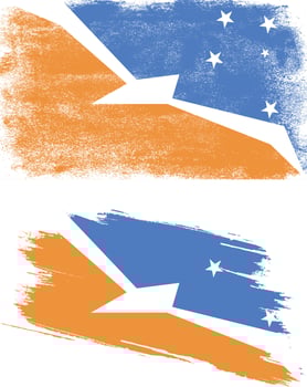 tierra del fuego province argentina flag in grunge style vector