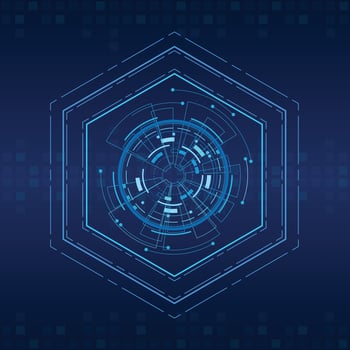 Futuristic technology abstract template , innovative virtual user interfaces , HUD , arrow speed background vector