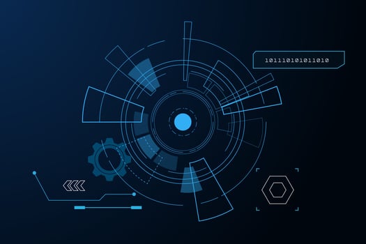 Futuristic technology abstract template , innovative virtual user interfaces , HUD , arrow speed background vector