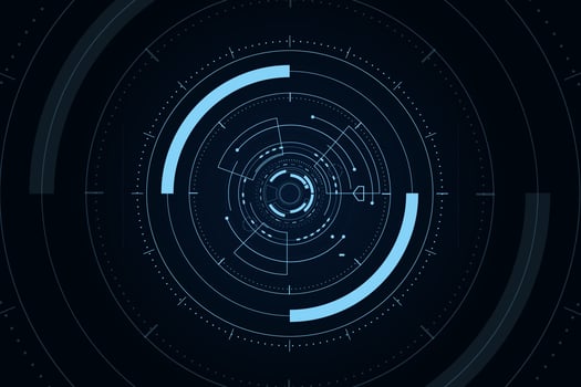 Futuristic technology abstract template , innovative virtual user interfaces , HUD , arrow speed background vector