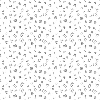 seamless pattern with business set icons. Doodle vector with business icons on white background. Vintage business icons,sweet elements background for your project