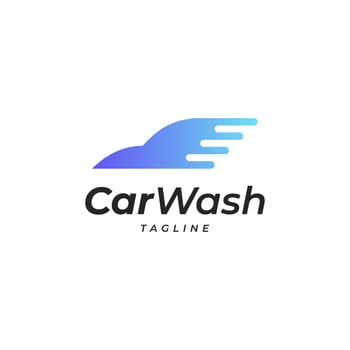 car wash gradient colorful logo, fresh car sport logo vector