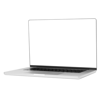 Laptop computer mockup, Png transparent