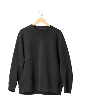 Black sweater mockup hanging, Png file