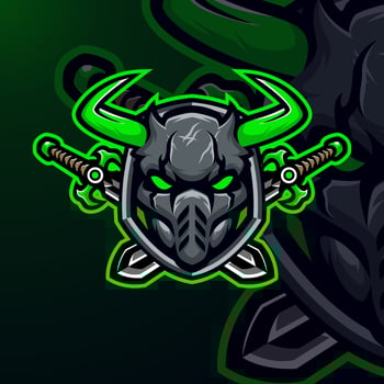 Knight masscot logo esport premium vector