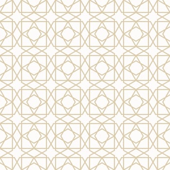 Geometric islamic persian hexagon star overlapping line shape seamless pattern yellow gold color background. Use for fabric, textile, interior decoration elements. vector