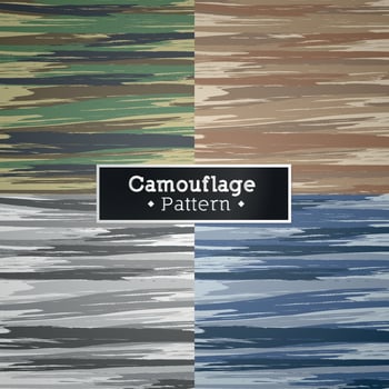 Set of Abstract Military and army camouflage pattern background vector