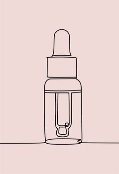 continuous line drawing on lipstick vector