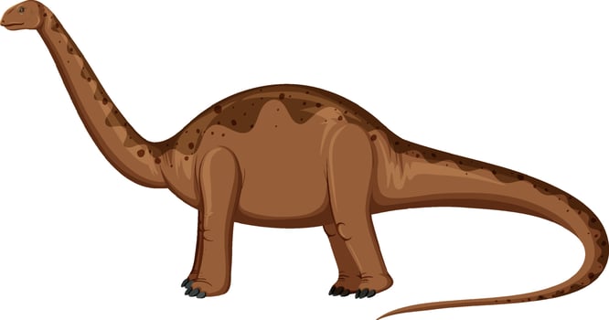 Aptosaurus dinosaur on white background vector
