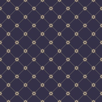 Small geometric square from star and line shape grid seamless pattern contemporary color background. Use for fabric, textile, cover, interior decoration elements, wrapping. vector