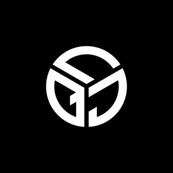 LQJ letter logo design on black background. LQJ creative initials letter logo concept. LQJ letter design. vector