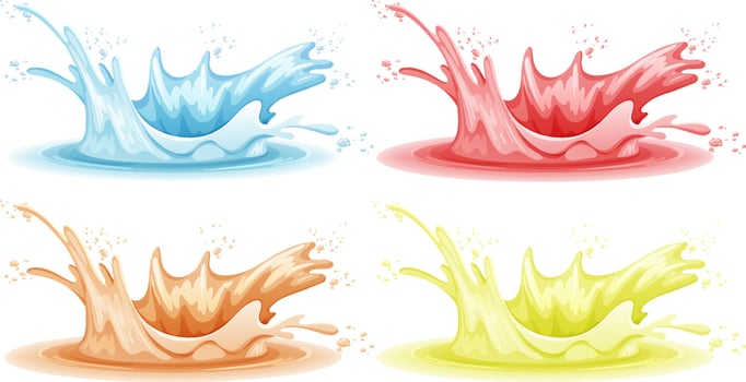 A water splash on white background vector