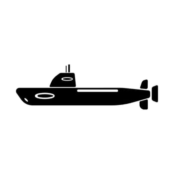 submaerine or u boat icon. vector