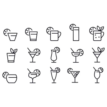 Cocktail Icons vector design