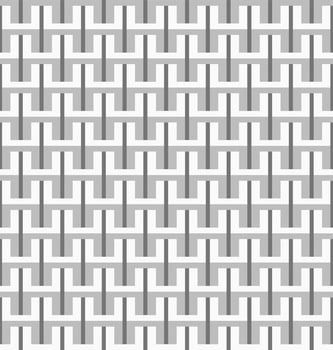 Abstract cube box geometric dimensional seamless pattern with monochrome black and white color background. Use for cover, textile, template, interior decoration elements, wrapping. vector