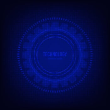 Abstract blue interface of technology artwork design decorative style. vector