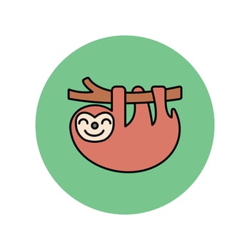 Sloth Animal Vector icon which is suitable for commercial work and easily modify or edit it