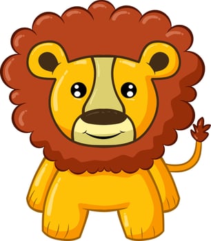 Cute lion illustration vector