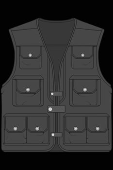 chest vest bag coloring vector, chest vest bag in a sketch style, vector Illustration.