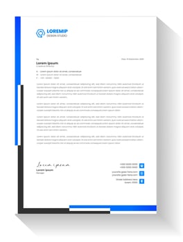 corporate modern business  letterhead design template with blue color. creative modern letter head design template for your project. letterhead, letter head, simple  business letterhead design. vector