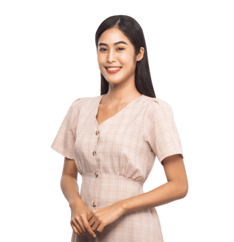 Portrait of beautiful young asian woman, Png file