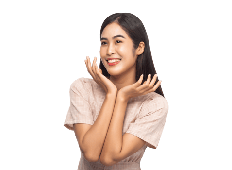 Portrait of beautiful young asian woman, Png file