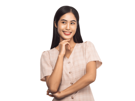 Portrait of beautiful young asian woman, Png file
