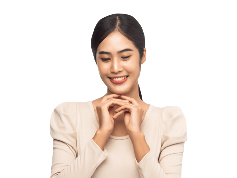 Portrait of beautiful young asian woman, Png file