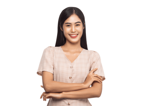 Portrait of beautiful young asian woman, Png file