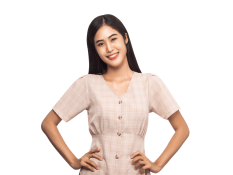 Portrait of beautiful young asian woman, Png file