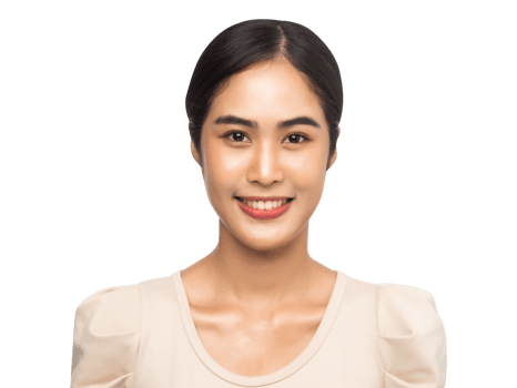 Portrait of beautiful young asian woman, Png file