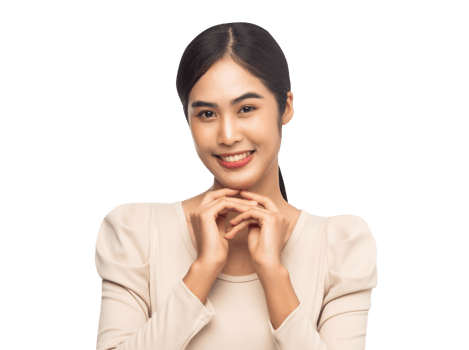 Portrait of beautiful young asian woman, Png file