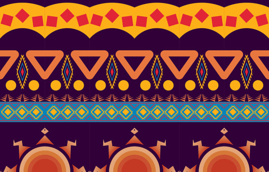 Geometric oriental tribal ethnic pattern traditional background Design for carpet,wallpaper,clothing,wrapping,batik,fabric,Vector illustration embroidery style. vector