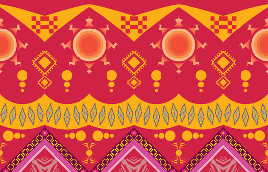 Geometric oriental tribal ethnic pattern traditional background Design for carpet,wallpaper,clothing,wrapping,batik,fabric,Vector illustration embroidery style. vector