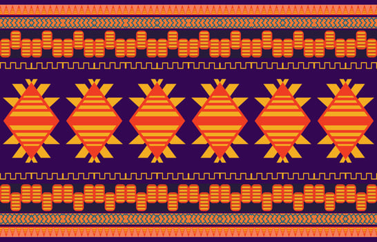 Geometric oriental tribal ethnic pattern traditional background Design for carpet,wallpaper,clothing,wrapping,batik,fabric,Vector illustration embroidery style. vector