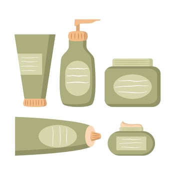 Green skincare container clip art vector
