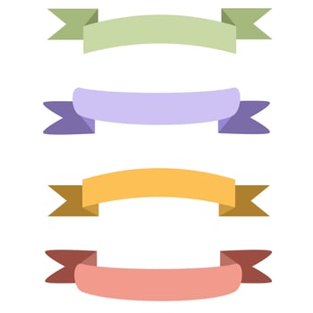 Colorful banner illustration set vector