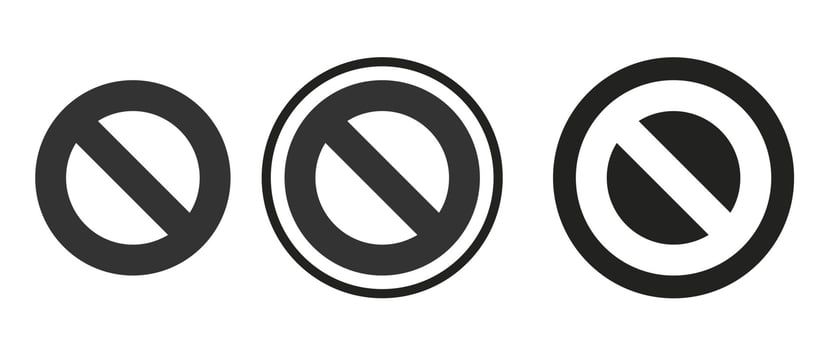 no paking icon . web icon set . icons collection. Simple vector illustration.