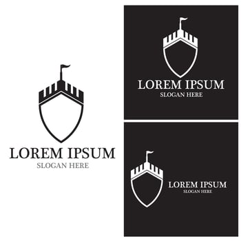 Castle icon and symbol vector template
