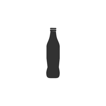 Silhouette icon of glass bottle vector illustration