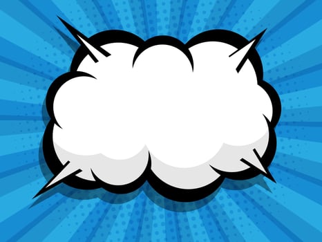 comic book pop art with blank speech bubble vector