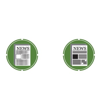 Newspaper icon vector symbol background