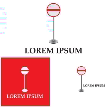 Vector of blank road sign on isolated white background