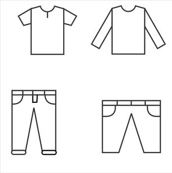 clothing icon set vector