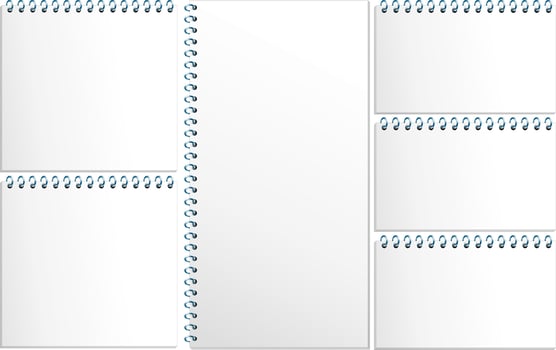Set of black note page vector