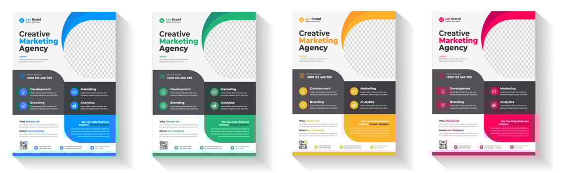 Corporate business flyer template design. digital marketing agency flyer, business marketing flyer. grow your business digital marketing new flyer. digital marketing flyer vector