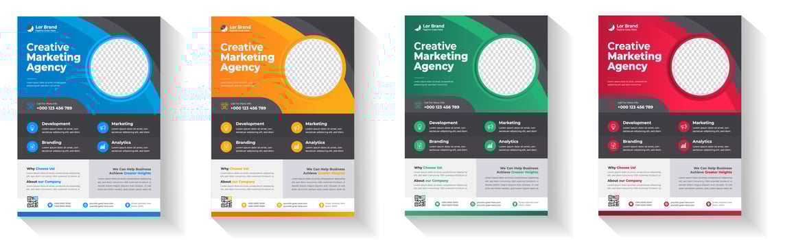 Corporate business flyer template design. digital marketing agency flyer, business marketing flyer. grow your business digital marketing new flyer. digital marketing flyer vector